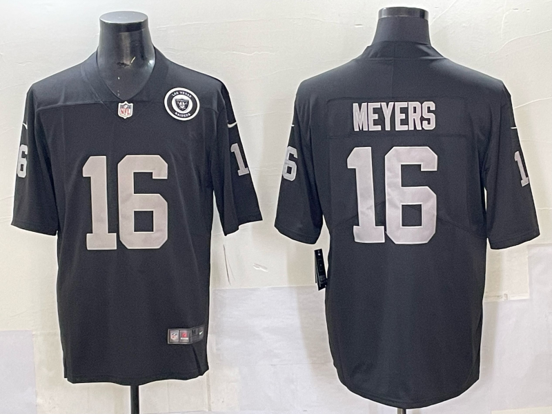 Men Oakland Raiders #16 Meyers Black Nike 2025 Limited NFL Jersey 004->women nfl jersey->Women Jersey